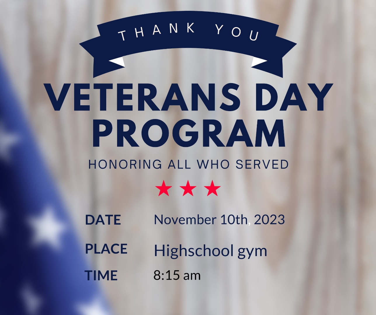 Veterans Day Program